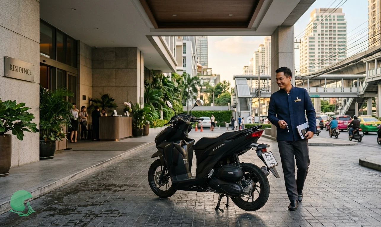 Scooter rental delivery in Bangkok - verified-partner drop-off
