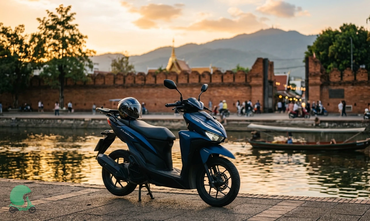 Ready to rent a scooter in Chiang Mai