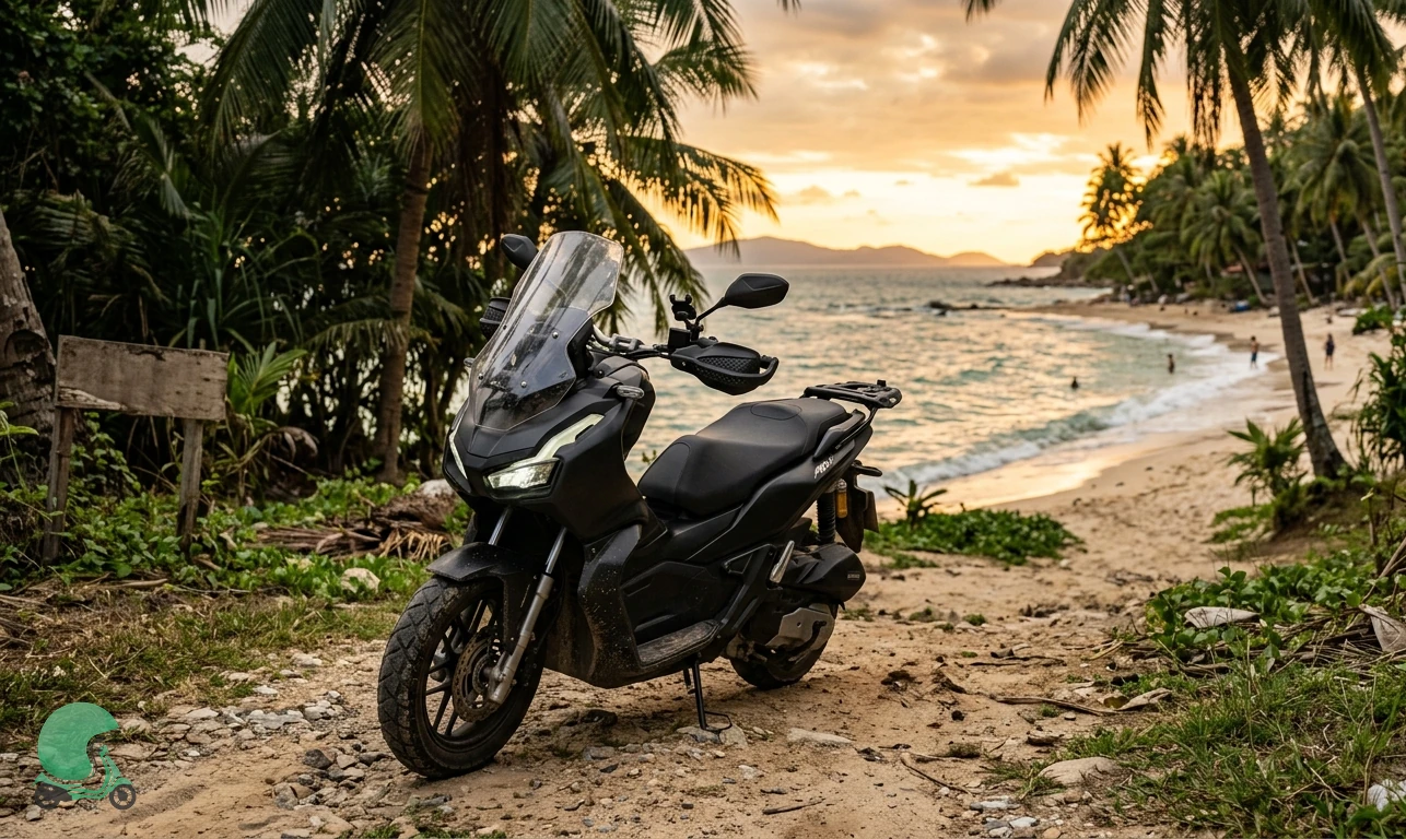Ready to ride the Honda ADV 160 in Koh Phangan