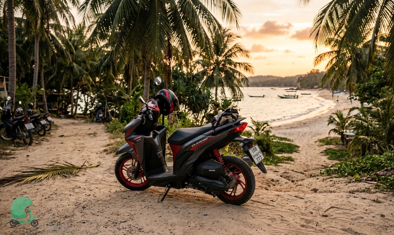 Ready to ride the Honda Click 160 in Koh Phangan