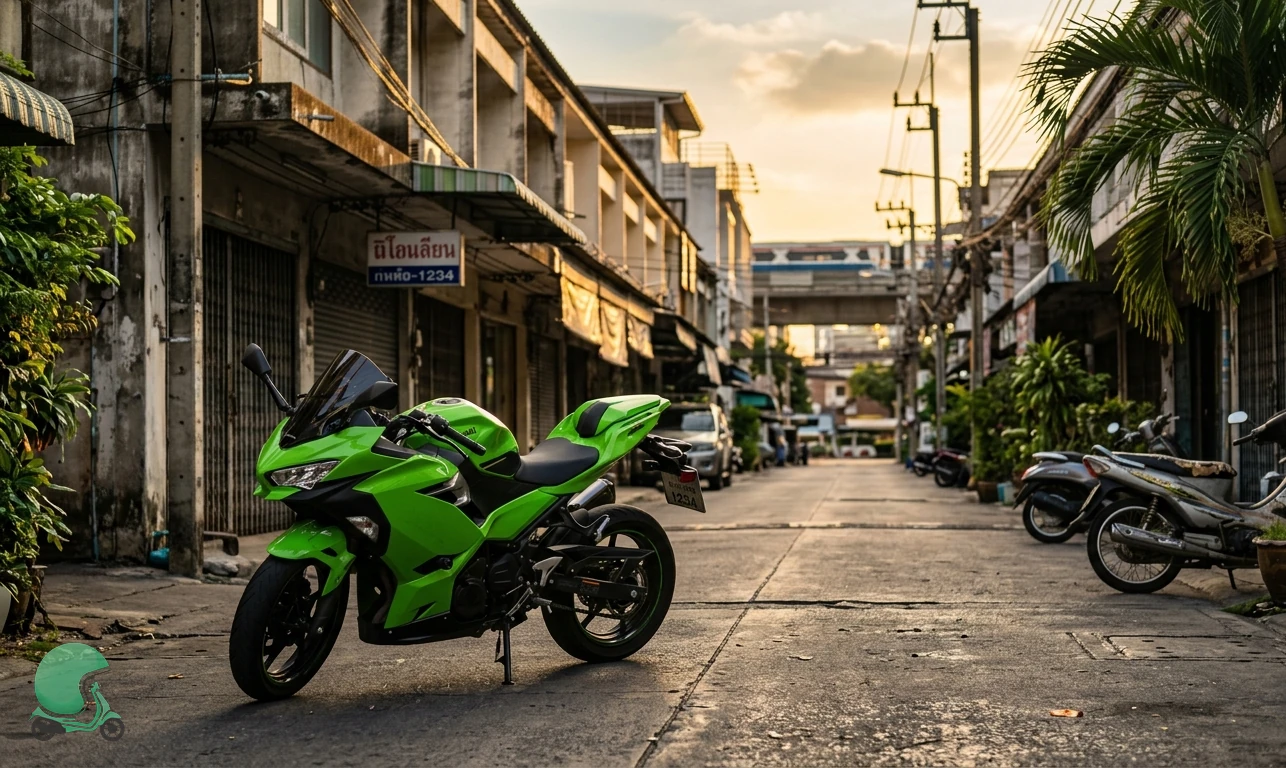 Ready to ride the Kawasaki Ninja 400 in Bangkok