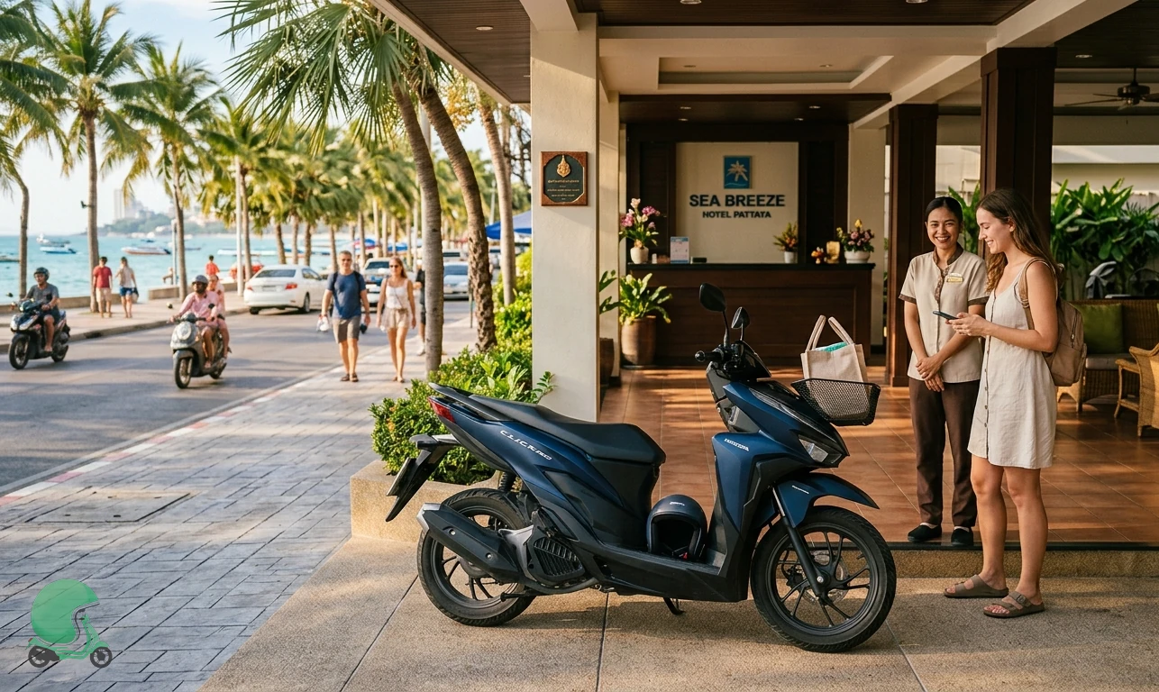 Scooter rental delivery in Pattaya - verified-partner drop-off